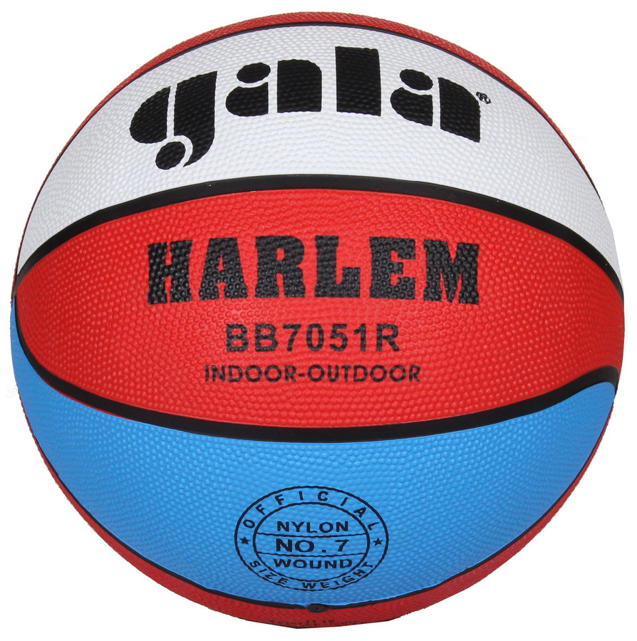 Různobarevný basketbalový míč Harlem BB7051R, Gala - velikost 7