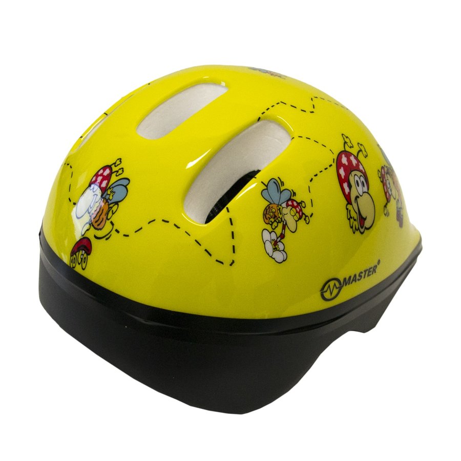 Žlutá dětská cyklistická helma Master - velikost 52-56 cm