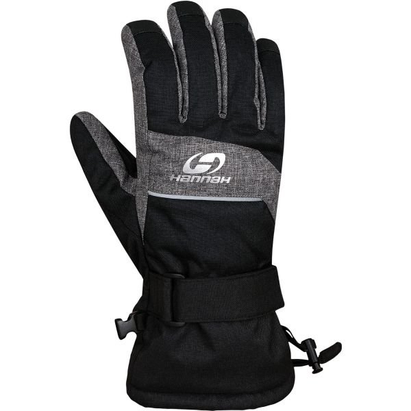 Černé pánské lyžařské rukavice Hannah - velikost XL