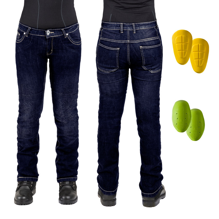 Modré dámské motorkářské kalhoty C-2011, W-TEC - velikost 37