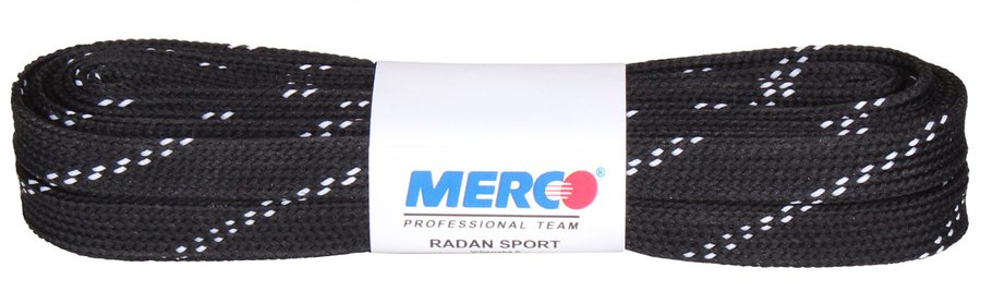 Černé tkaničky do hokejových bruslí Merco
