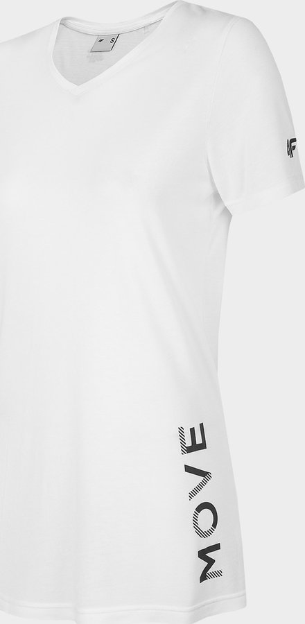 Bílé dámské tričko s krátkým rukávem 4F - velikost XS