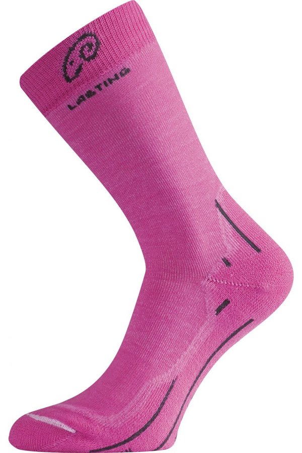 Růžové pánské trekové ponožky Lasting - velikost 42-45 EU