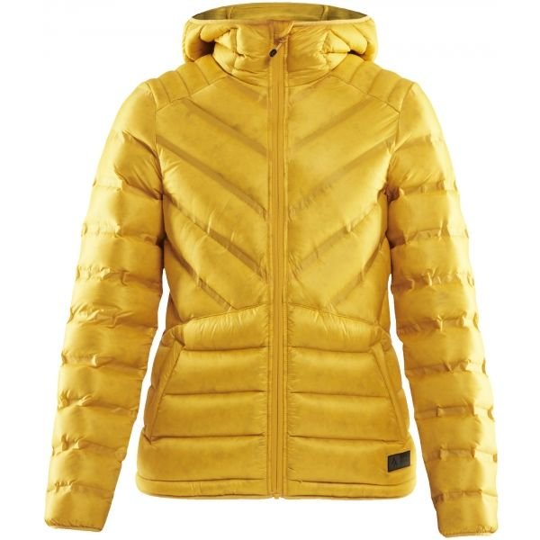 Žlutá zimní dámská bunda s kapucí Horsefeathers - velikost S