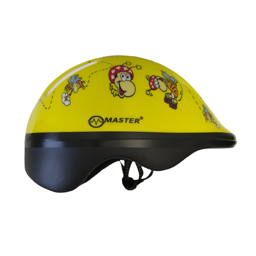 Žlutá dětská cyklistická helma Master - velikost 44-48 cm
