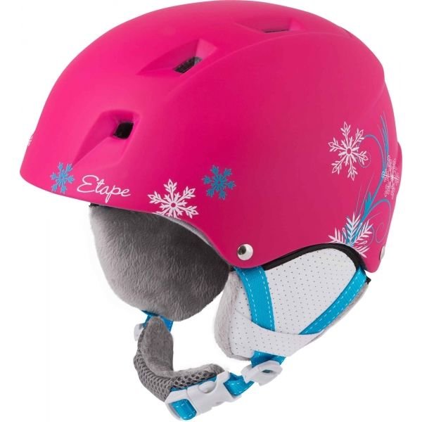 Růžová dívčí lyžařská helma Etape - velikost 53-55 cm