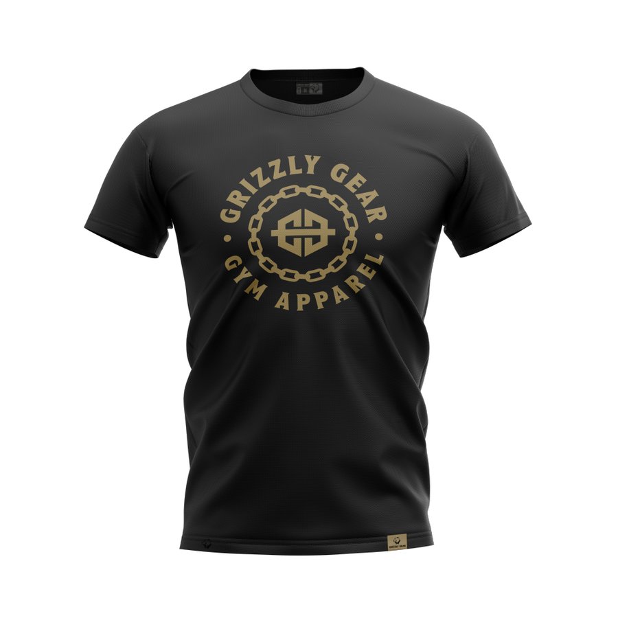 Černé pánské tričko s krátkým rukávem Grizzly Gear - velikost 3XL