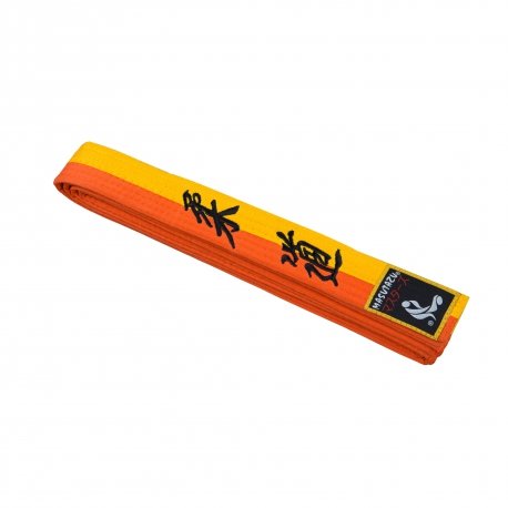 Oranžovo-žlutý judo pásek MASUTAZU - délka 250 cm