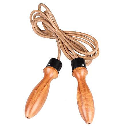 Švihadlo - švihadlo Leather rope II kožené lano, dřevěné ručky délka: 290 cm