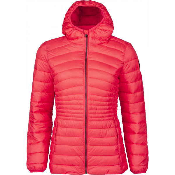 Růžová zimní dámská bunda s kapucí Lotto
