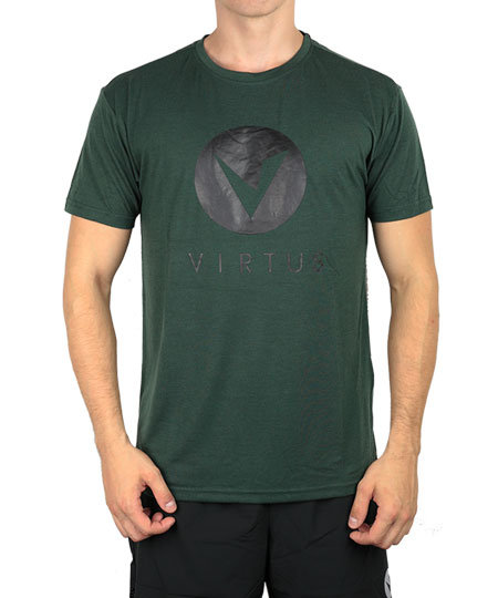 Zelené pánské tričko s krátkým rukávem Virtus