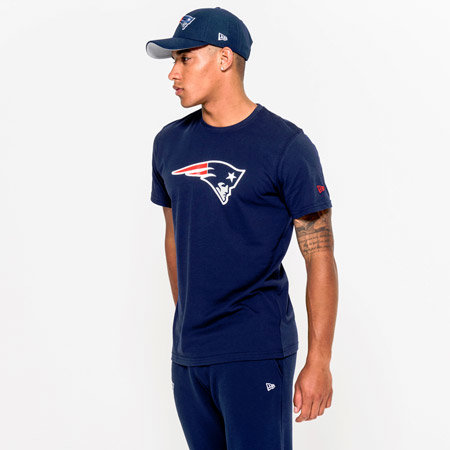 Modré pánské tričko s krátkým rukávem "New England Patriots", New Era - velikost S