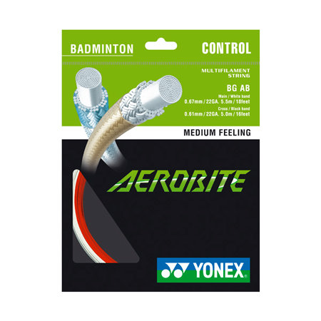 Badmintonový výplet Aerobite, Yonex - průměr 0,61 mm a průměr 0,67 mm
