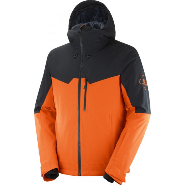 Černo-oranžová pánská lyžařská bunda Salomon - velikost XL
