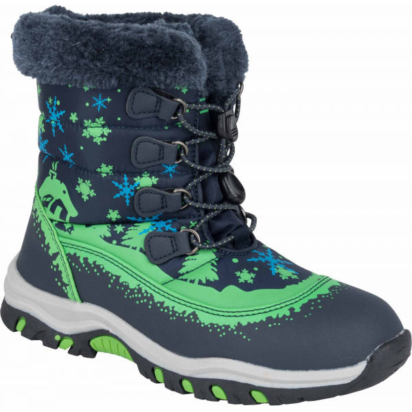 Zelené dětské zimní boty TREJO, Alpine Pro