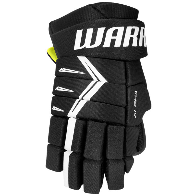 Černé hokejové rukavice - senior Warrior - velikost 13&amp;quot;