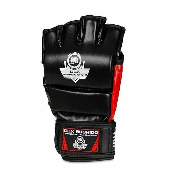 Černo-červené MMA rukavice Bushido - velikost XL