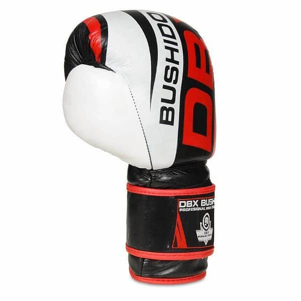Bílo-červené boxerské rukavice Bushido - velikost 12 oz