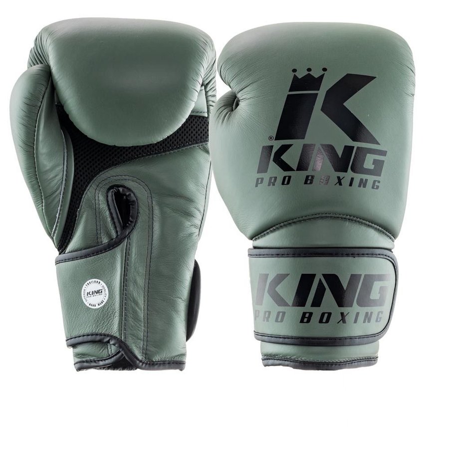 Khaki boxerské rukavice King - velikost 16 oz