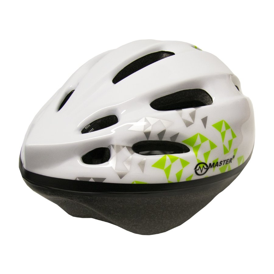 Bílá dětská cyklistická helma Master - velikost 51-56 cm