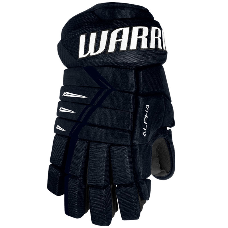 Bílo-červené hokejové rukavice - youth Warrior - velikost 9&amp;quot;
