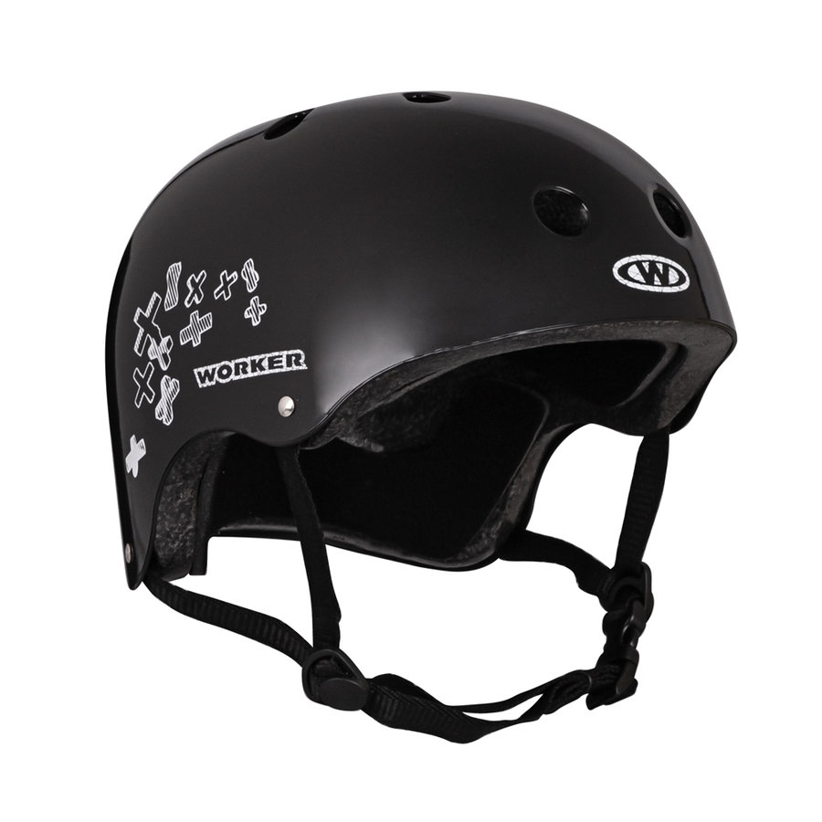 Černá cyklistická helma Standard, Worker