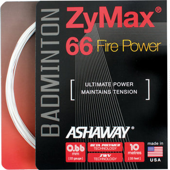 Badmintonový výplet ZyMax 66 Fire Power, Ashaway - průměr 0,66 mm