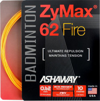 Badmintonový výplet ZyMax 62 Fire, Ashaway - průměr 0,62 mm