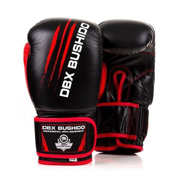 Černo-červené boxerské rukavice Bushido