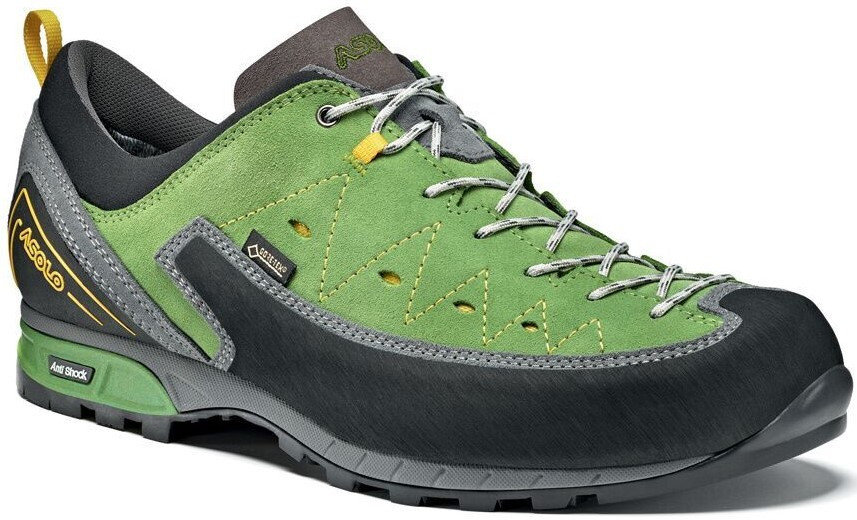 Šedo-zelené voděodolné pánské trekové boty Asolo