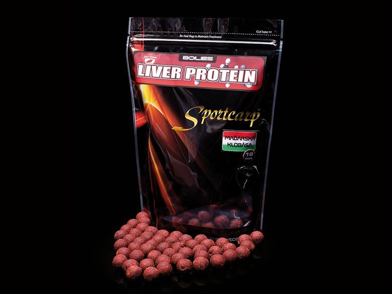 Boilies - Sportcarp boilies Liver Protein Maďarská klobása Varianta: Liver Protein Hungarian Sausage (maďarská klobása) 18 mm 250 g