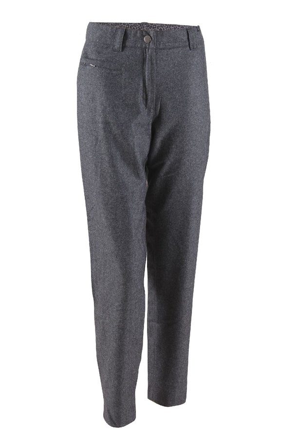 Kalhoty - HABO - dámské kalhoty - šedé melange