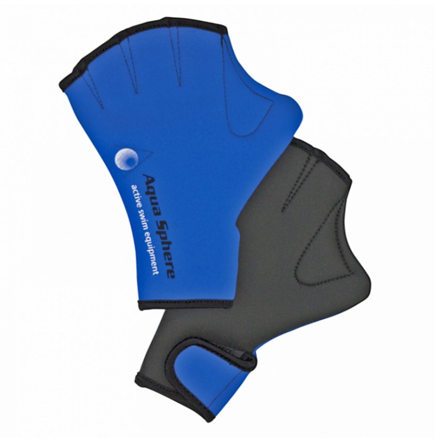 Černo-modré plavecké rukavice Aqua Sphere - velikost S