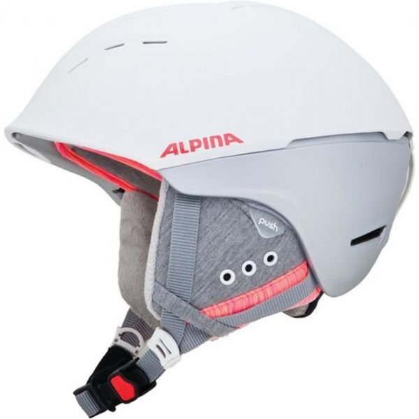 Bílá dámská lyžařská helma Alpina - velikost 52-56 cm