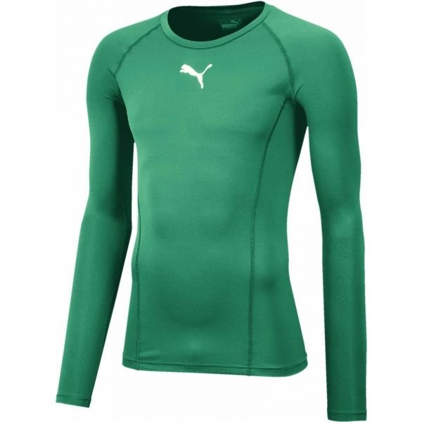 Zelené pánské funkční tričko s dlouhým rukávem Puma