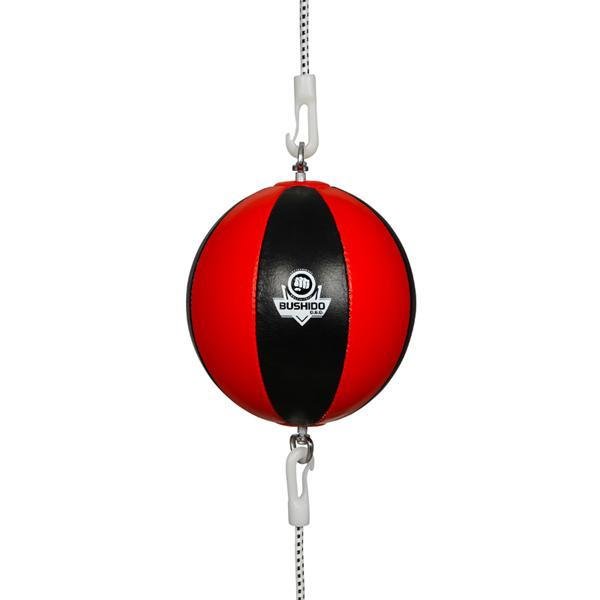 Černo-červený boxovací míč Bushido - průměr 22 cm