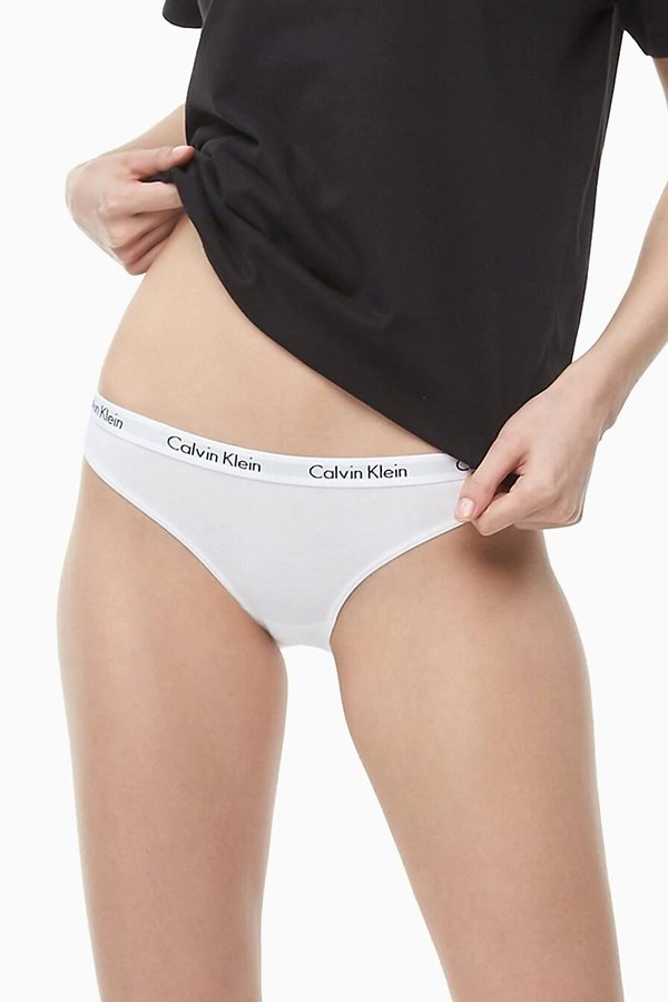 Kalhotky - Calvin Klein bílé kalhotky Bikini Slip - L