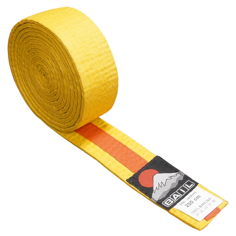Oranžovo-žlutý judo pásek Bail - délka 250 cm