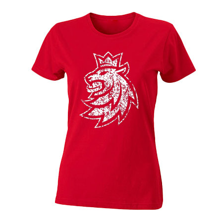 Červené dámské tričko s krátkým rukávem "Česká reprezentace", CCM - velikost S