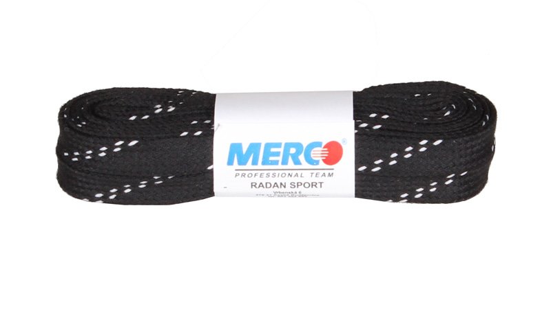Černé tkaničky do hokejových bruslí Merco