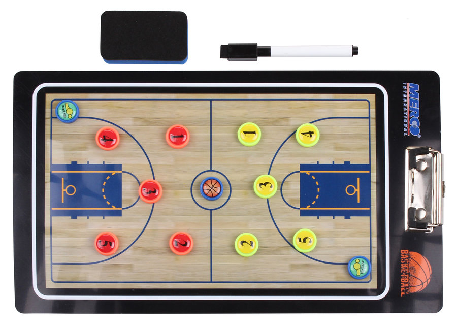 Basketbalová trenérská tabule - Merco Basketbal 65 magnetická trenérská tabule, s klipem