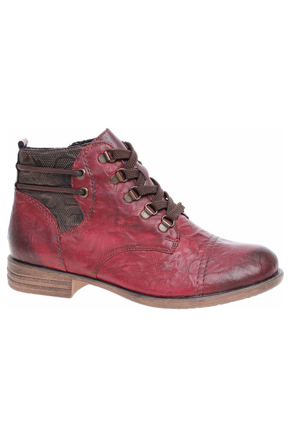 Červené dámské kotníkové boty Remonte - velikost 37 EU