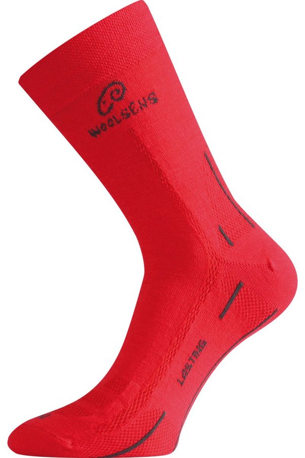 Červené pánské trekové ponožky Lasting - velikost 34-37 EU