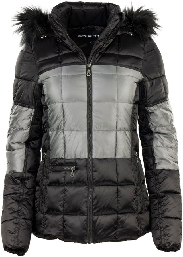 Šedý zimní dámský kabát Alpine Pro