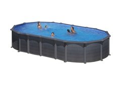Nadzemní oválný bazén GRE - délka 500 cm, šířka 300 cm a výška 132 cm
