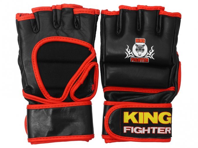 Černo-červené MMA rukavice King fighter