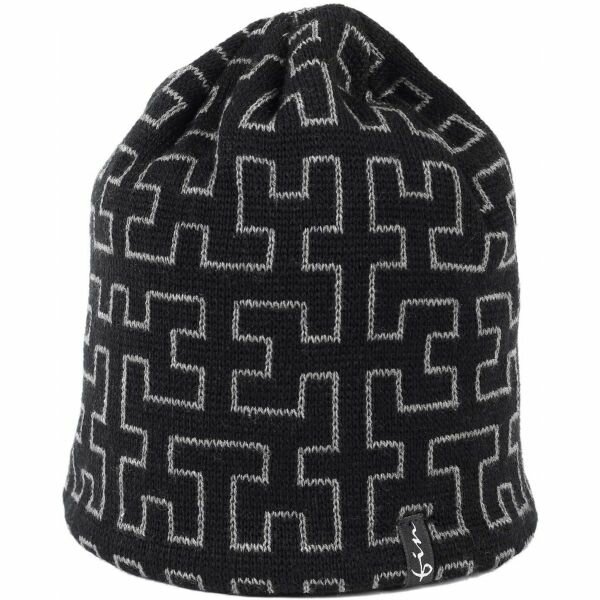 Černo-šedá zimní čepice Finmark - univerzální velikost