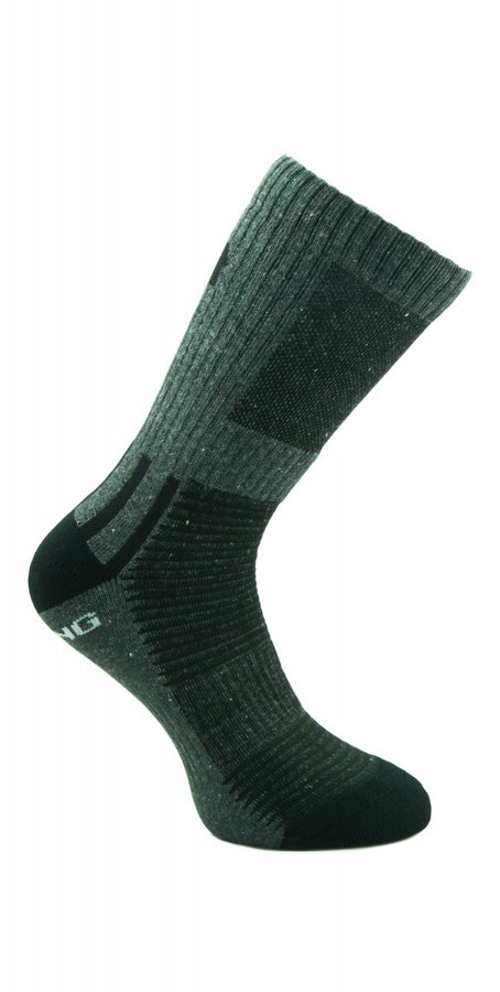 Černo-šedé pánské trekové ponožky Trekking, Zulu - velikost 35-38 EU