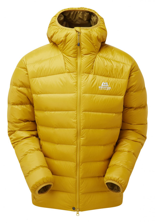 Žlutá zimní pánská bunda s kapucí Mountain Equipment - velikost XL