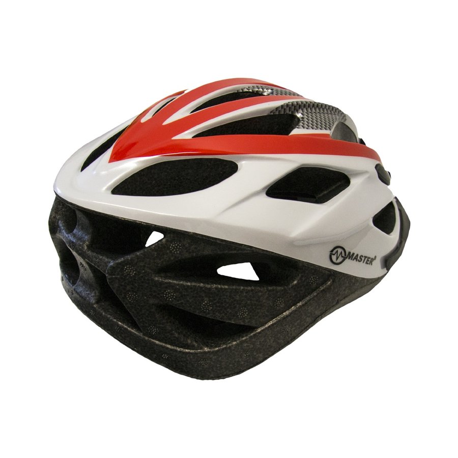 Bílo-červená cyklistická helma Force - velikost 55-58 cm